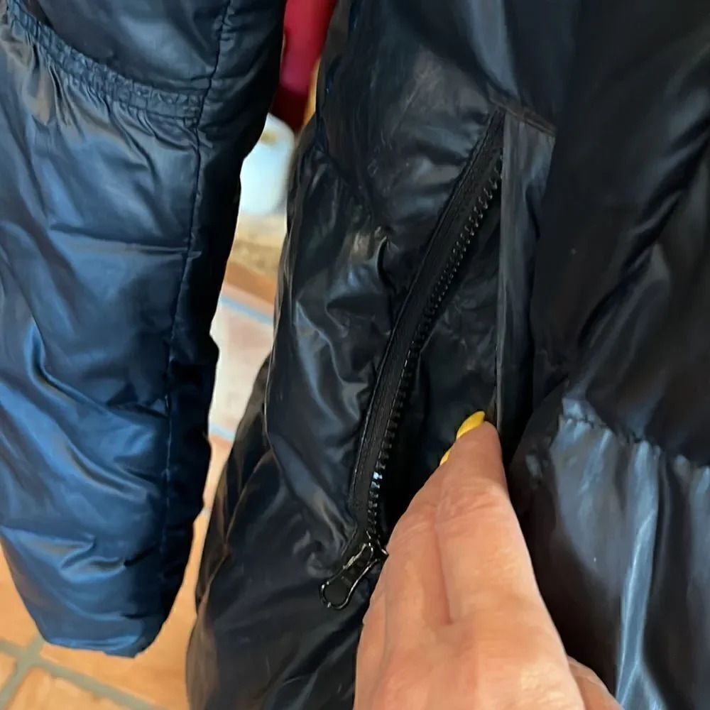 PRANA Deluxe Black Long Hooded Puffer Coat, M! - Picture 5 of 16
